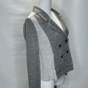 Saturday Sunday Anthropologie Milica Tweed Knit Jacket Size XS Gray Blazer